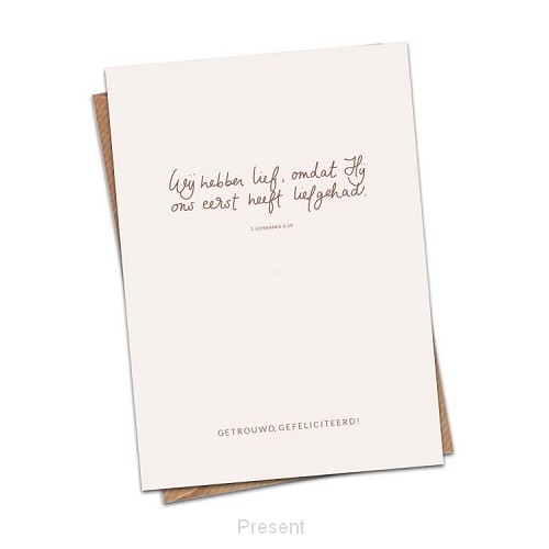 Enkele kaart: Wij hebben lief