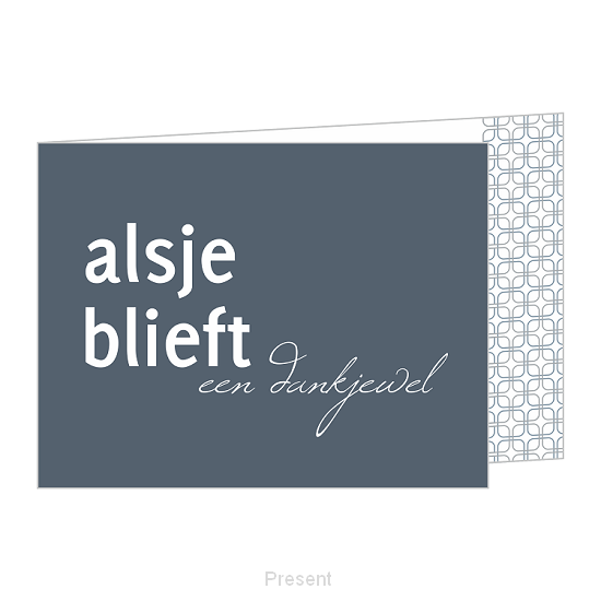 Wenskaart: Alsjeblieft een dankjewel