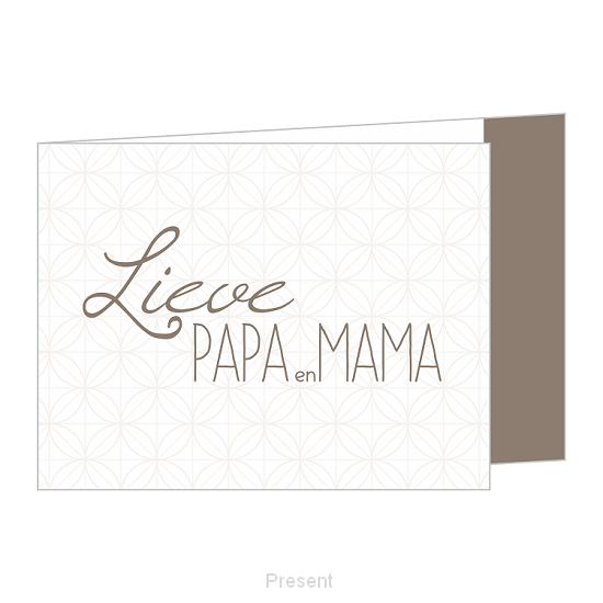 Wenskaart: Lieve papa en mama