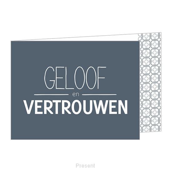 Wenskaart: Geloof en vertrouwen