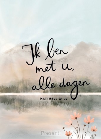 Kaartje A7: Ik ben met u, alle dagen