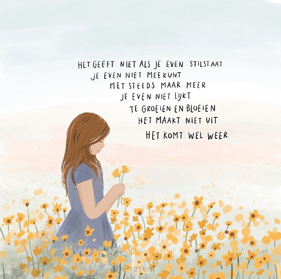 Enkele kaart: Het geeft niet als je even