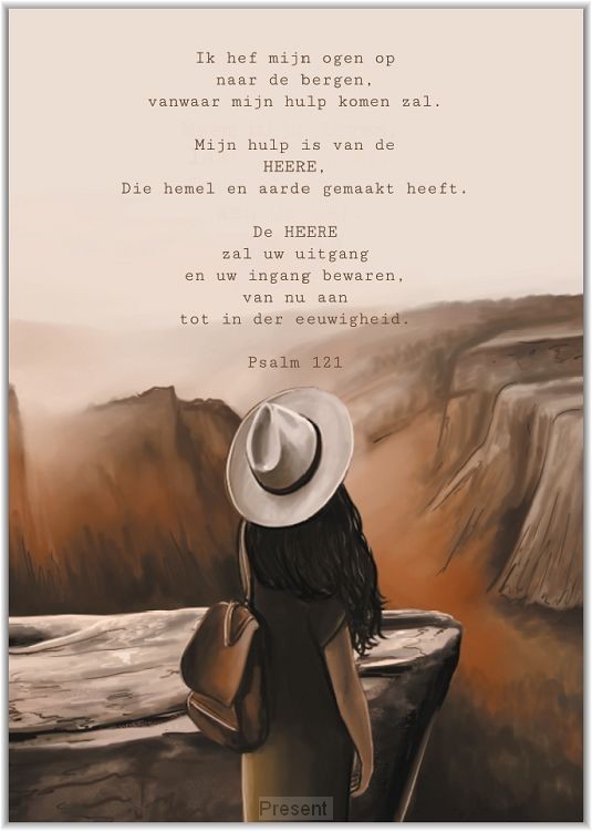 Poster A3: Ik hef mijn ogen op