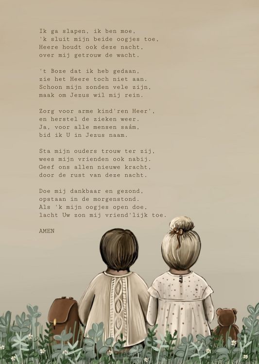 Poster A3: Ik ga slapen