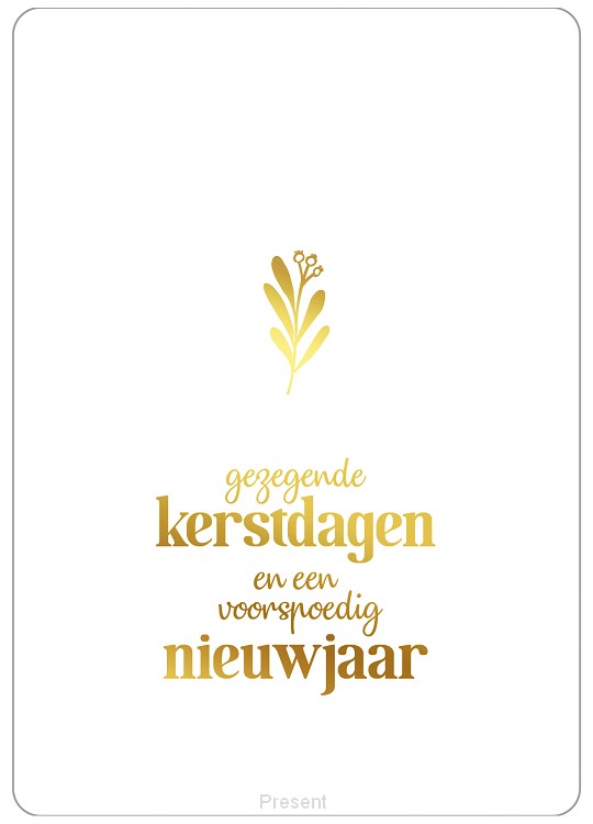 Enkele kaart: Gezegende kerstdagen