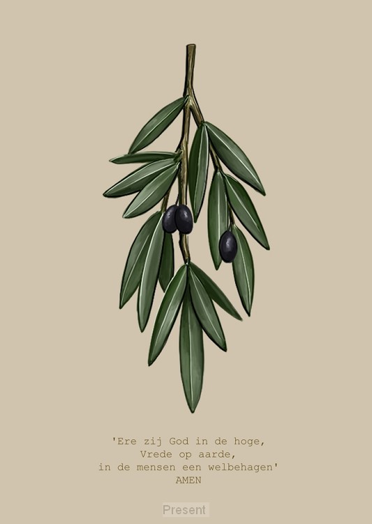 Enkele kaart: Ere zij God in de hoge