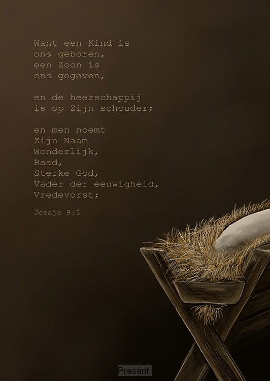 Enkele kaart: Want een Kind is geboren