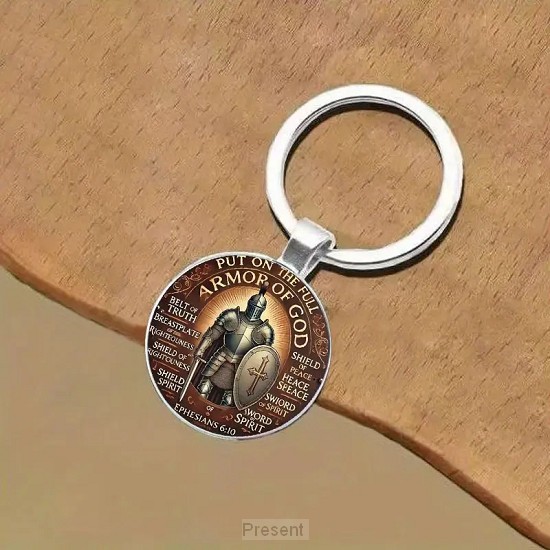 Keyring Metal/Epoxy Armor of God