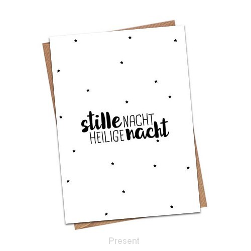 Kerstkaart Stille heilige nacht