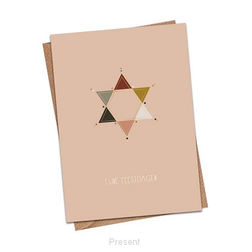 Kerstkaart fijne feestdagen