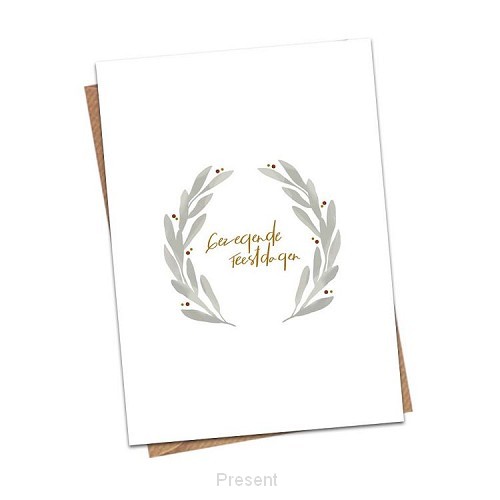 Kerstkaart gezegend kerstfeest