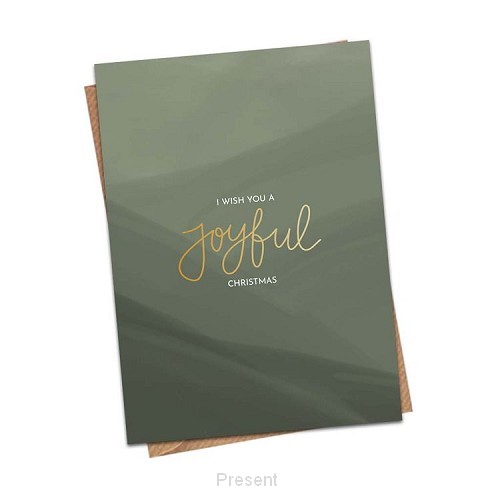 Kerstkaart I wish you a joyful