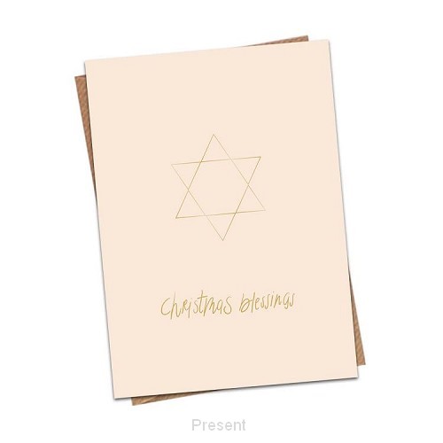 Kerstkaart christmas blessings