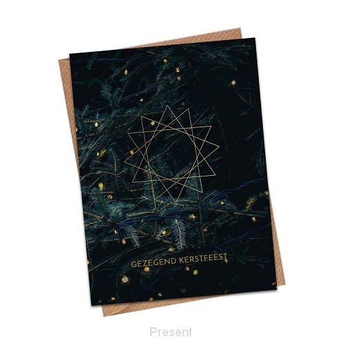 Kerstkaart gezegend kerstfeest