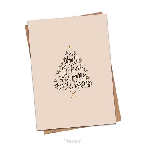 Kerstkaart a thrill of hope