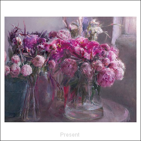 Wenskaart: Pioenrozen