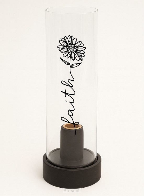 Candleholder Faith/Flower