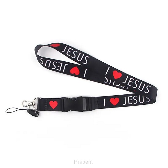 Lanyard Black I love Jesus