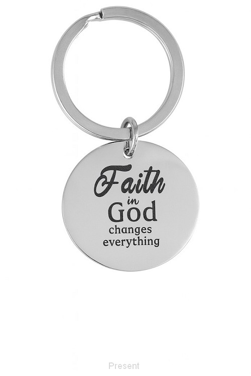Keyring Metal Faith in God