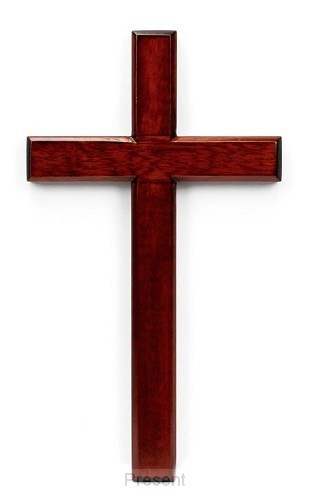 Kruis hang 10cm mahoniehout