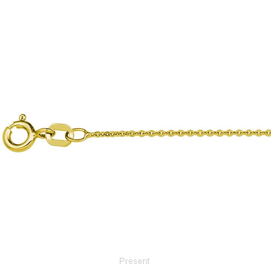 Goldplated anchor chain 45cm - 1,1mm
