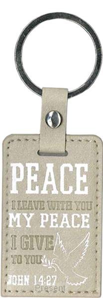 Luxleather keyring Peace I leave