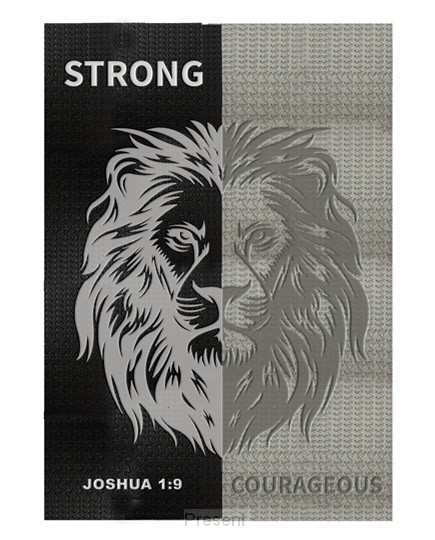 Lux Leather Journal Strong and courageou