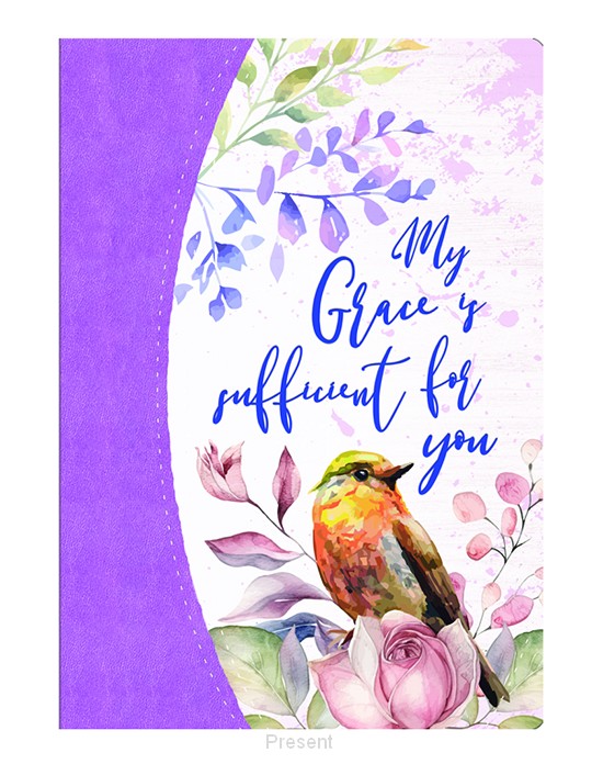 Luxleather journal My grace is sufficien