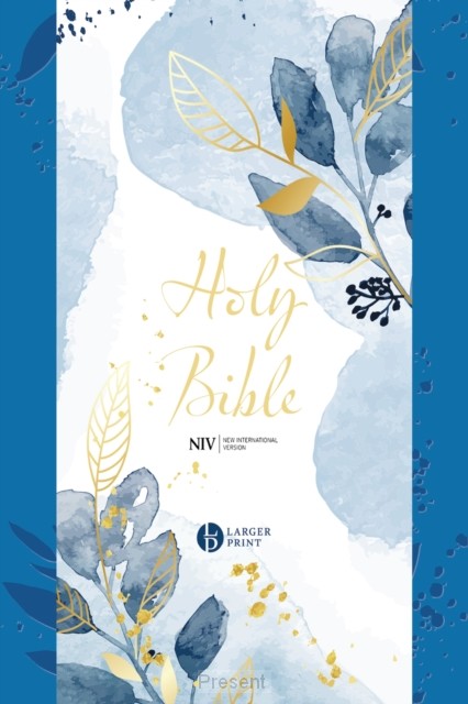 NIV - Larger Print Bible with Zip Blue