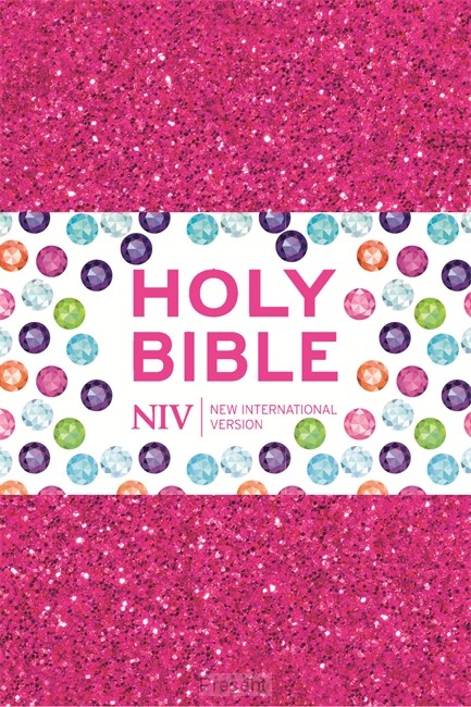 NIV Ruby Pocket Bible Pink Glitter Paper