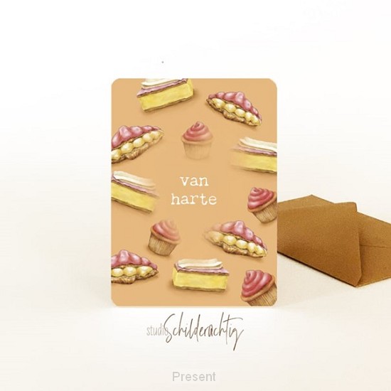 Enkele kaart: Roze glazuur