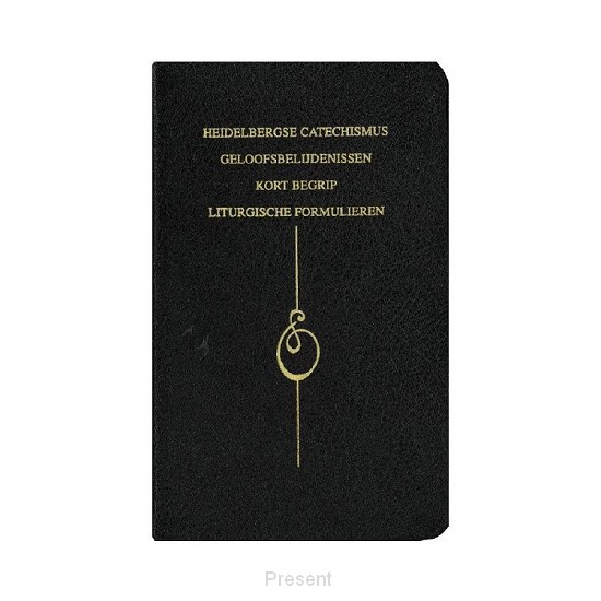 Formulierenboekje, leer, goudsnee.
19 x 12 cm.