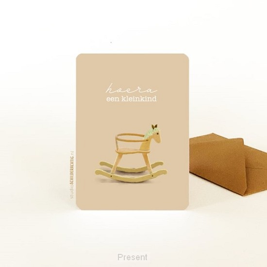 Enkele kaart: Hoera een kleinkind