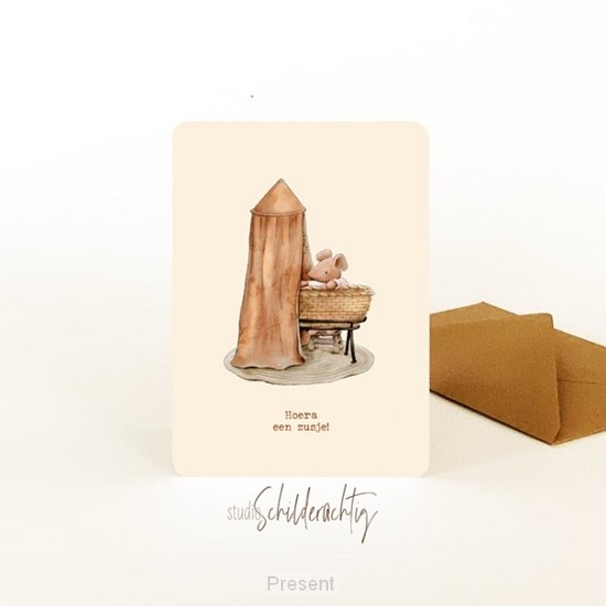 Enkele kaart: Hoera een zusje