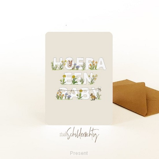 Enkele kaart: Hoera een baby lente