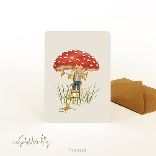 Enkele kaart: Paddestoel feest
