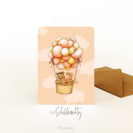 Enkele kaart: In de wolken