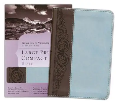 Holman Bible Publishers' KJV Large Print Compact Bible is a perfect gift for someone on the go. It slips easily into a coat pocket, backpack, briefcase, or purse—always there for those in-between moments when a person wants to rest in God's Word amidst a busy day. Features include the words of Christ highlighted in red type, end-of-verse references, 'How to Read the Bible Through' (52- week reading plan), eight four-color maps, a concise concordance, presentation page, special notation of Messianic prophecies and their fulfillments, a harmony of the gospels outline, o-wrap packaging, and more.

'synopsis' may belong to another edition of this title.
