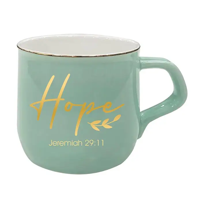 Mug gold wording, Hope Jeremiah 29:11-Gr