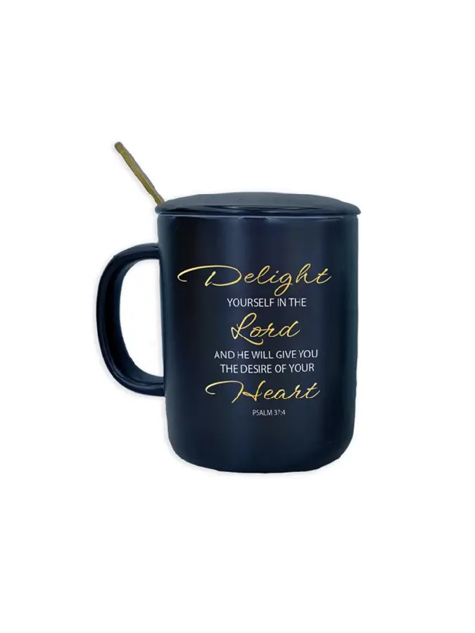 Mug with ceramic cover, Delight yourself