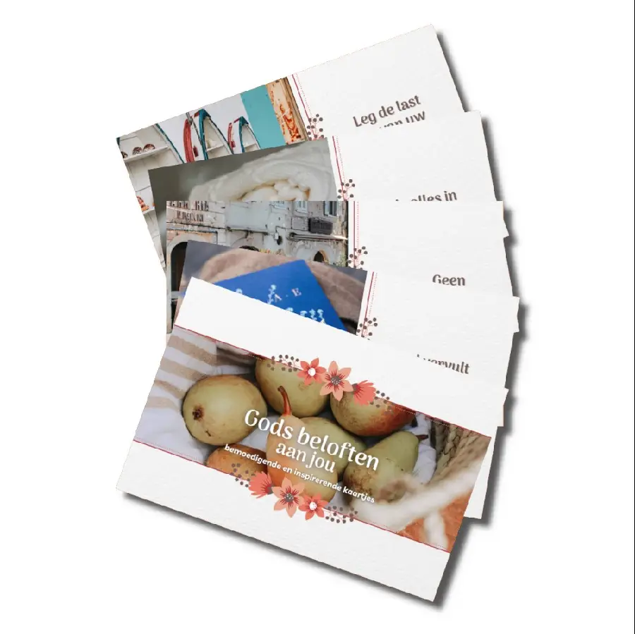 Kaartjes in doosje: Gods beloften aan jo