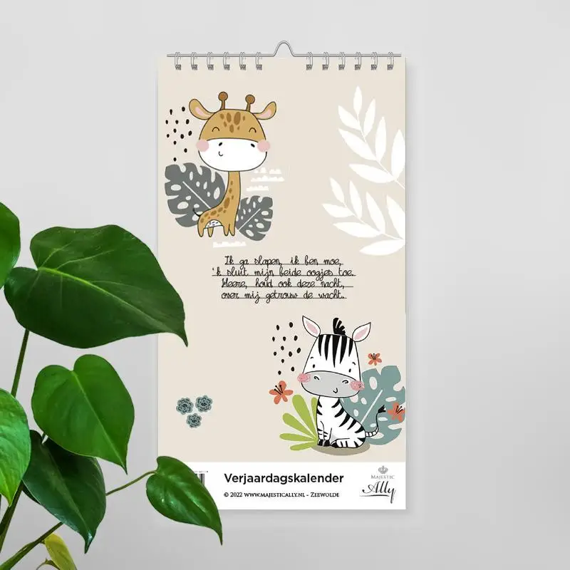 Verjaardagskalender 'Ik ga slapen, ik ben moe'