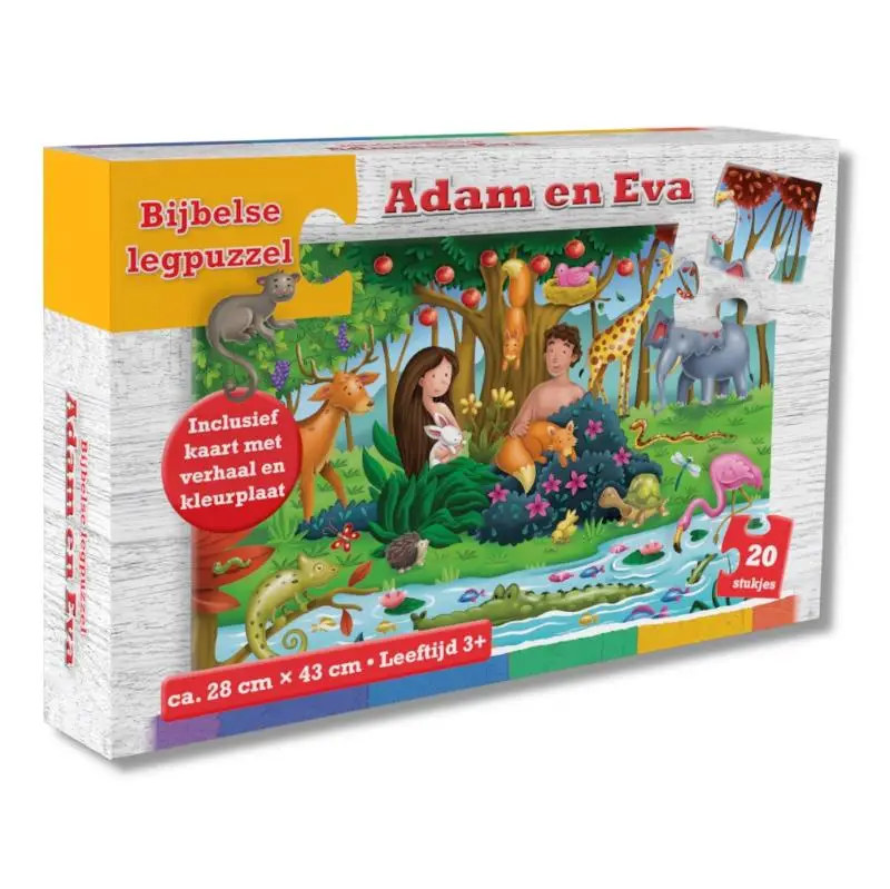 Puzzel Adam en Eva 24x43cm