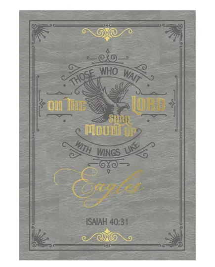 Lux leather journal Wagles Isaiah 40:31