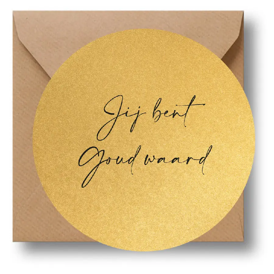 Cirkelkaart: Jij bent goud waard