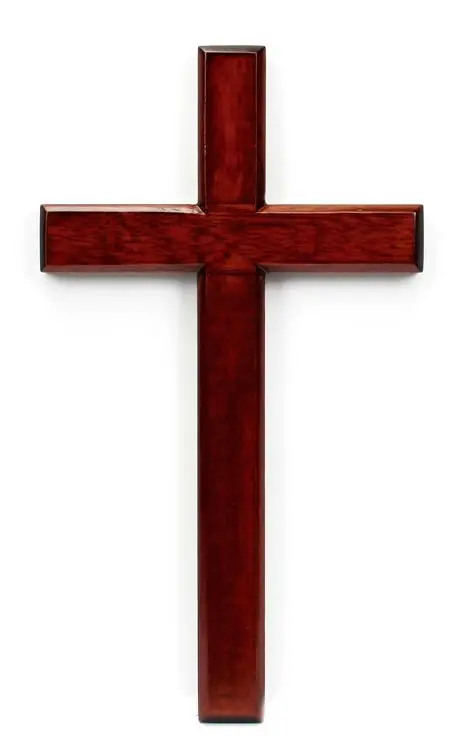 Kruis hang 20cm mahoniehout