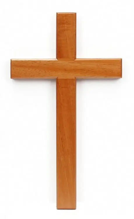 Kruis hang 15cm blank hout