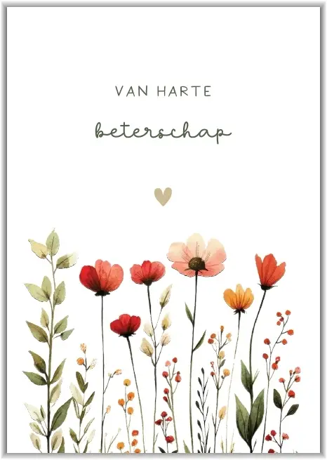 Enkele kaart: Beterschap