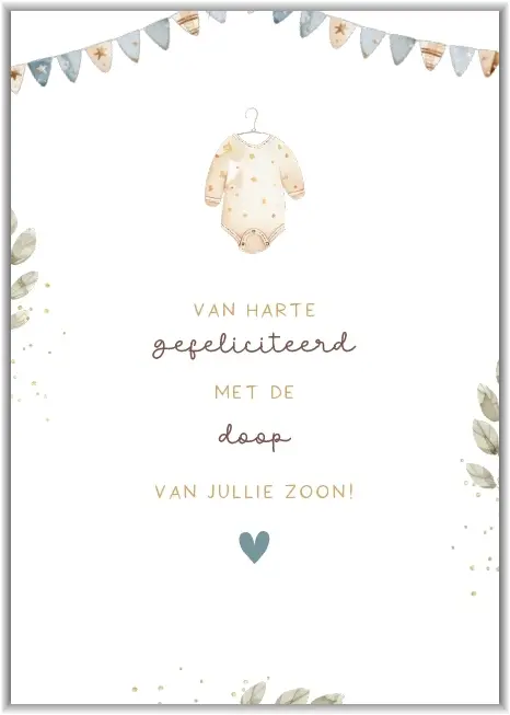 Enkele kaart: Doop zoon