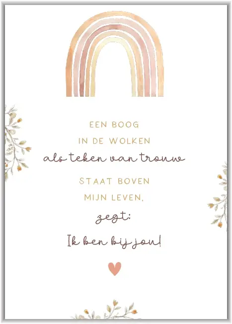 Enkele kaart: Een boog in de wolken